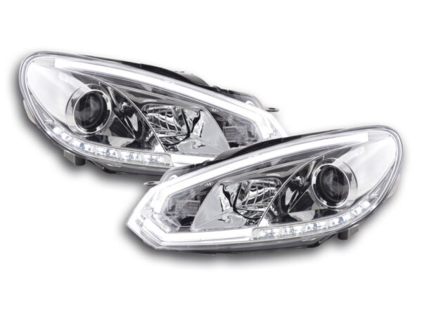 Phares Daylight LED feux de jour VW Golf 6 08-12 chrome -