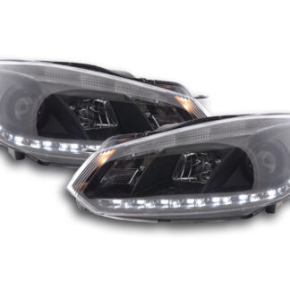 Phare Daylight LED feux diurnes VW Golf 6 type 1K 08- noir pour conduite à droite -