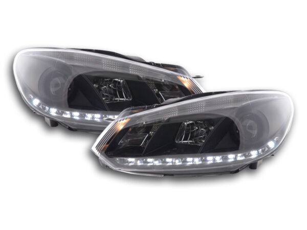 Phare Daylight LED feux diurnes VW Golf 6 type 1K 08- noir pour conduite à droite -