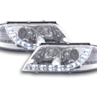 Phare Daylight LED look DRL VW Passat type 3BG 00-05 chromé pour conduite à droite -