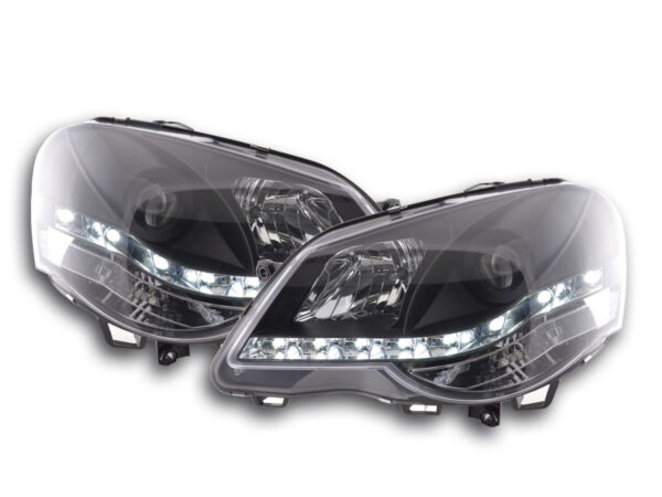 Phare Daylight LED feux de jour VW Polo 9N3 05-09 noir -