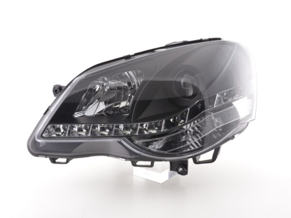 Phare Daylight LED look DRL VW Polo type 9N3 05-09 noir pour conduite à droite - – Image 3