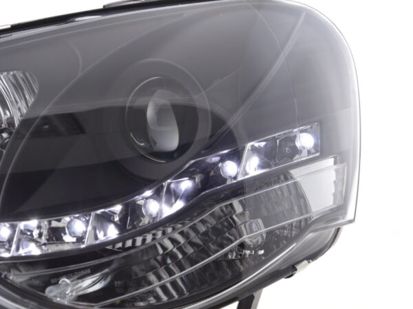 Phare Daylight LED look DRL VW Polo type 9N3 05-09 noir pour conduite à droite - – Image 5