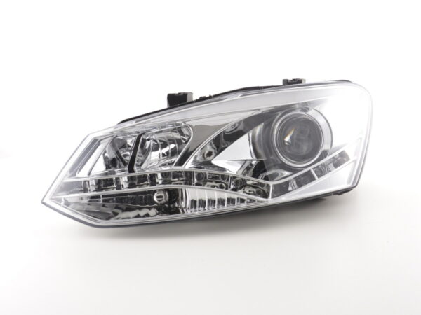 Phare Daylight LED look DRL VW Polo type 6R 2010- chromé pour conduite à droite - – Image 3