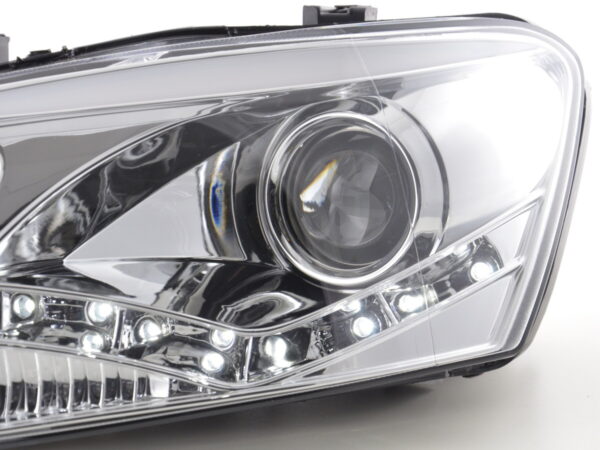 Phare Daylight LED look DRL VW Polo type 6R 2010- chromé pour conduite à droite - – Image 5