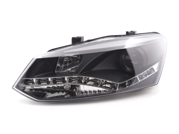 Phare Daylight LED look DRL VW Polo type 6R 2010- noir pour conduite à droite - – Image 3