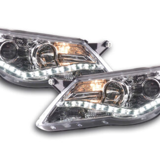 Phares Daylight LED feux de jour VW Tiguan 07-11 chrome -