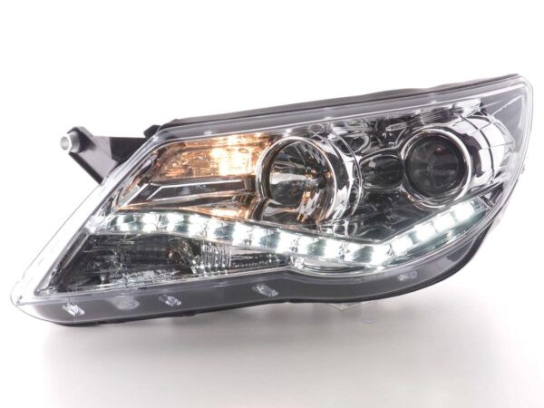 Phares Daylight LED feux de jour VW Tiguan 07-11 chrome - – Image 2