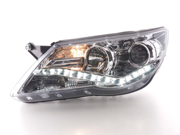Phares Daylight LED feux de jour VW Tiguan 07-11 chrome - – Image 2