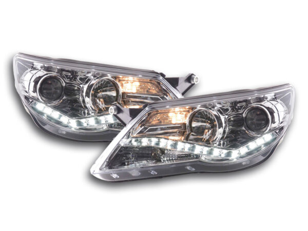 Phare Daylight LED DRL look VW Tiguan 07-11 chrome -