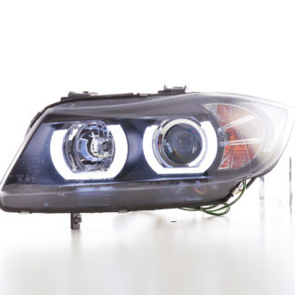 Phare avant Xenon Daylight LED DRL look BMW Série 3 E90 / E91 05-08 noir -