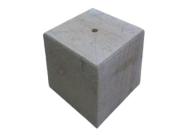 Dés de poteaux en pierre  - VENDU PAR 12 -  Lanvignes Doré Finition Vieilli  -  PETIT (20 x 20 x h 19 cm)  -  Percement Ø 20 mm
