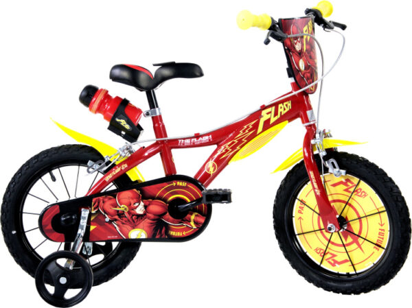 Children bikes Flash 14 Pouces 24 cm Garçon Frein à serrer Rouge/Jaune - Dino – Image 6