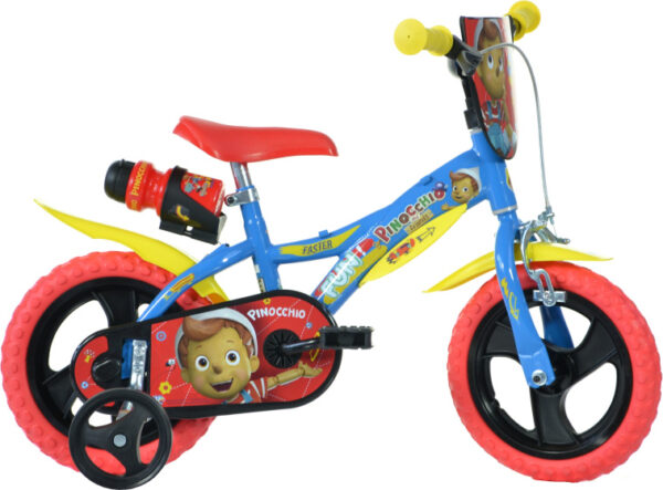 Children bikes Pinocchio 12 Pouces 21 cm Garçon Transition Bleu/Rouge - Dino – Image 7