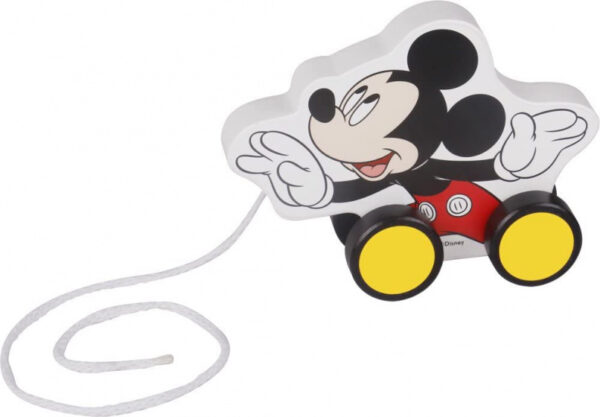 Jouets récréatifs Figurine à tirer Mickey Mouse en bois 18 mois Blanc/Noir - Tooky Toy – Image 6