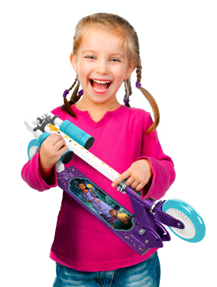 Children's scooters Wish scooter 2 roues pour enfants Frein à pied pliable Violet/Bleu - Disney – Image 10