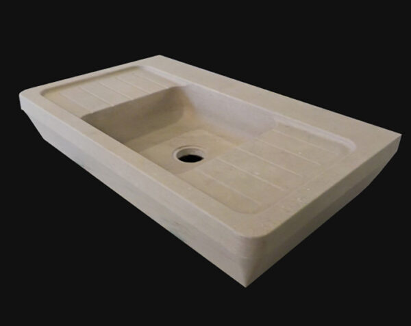 Evier en pierre Beaune - 110 x 60 x 15 - Charmot Clair Adouci - COMPTOIR DES PIERRES – Image 7