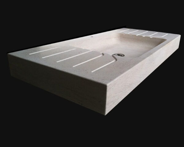Evier en pierre Meursault - 110 x 60 x 15 - Charmot Clair Adouci - COMPTOIR DES PIERRES – Image 4