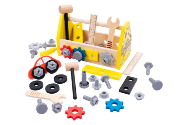 Toy workbenches Boîte à outils 33 pièces Junior Bois Jaune - Dorjee – Image 9