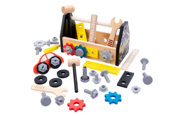 Toy workbenches Boîte à outils 33 pièces Junior Bois Noir - Dorjee – Image 9