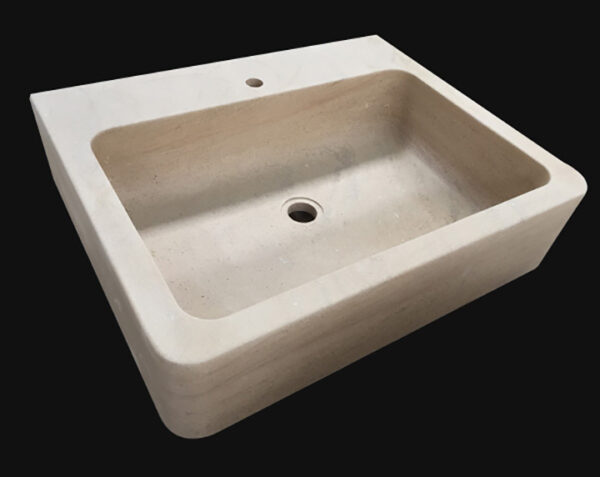 Evier en pierre Bonnieux 1 bac - 110 x 60 x 15 - Charmot Clair Adouci - COMPTOIR DES PIERRES – Image 3
