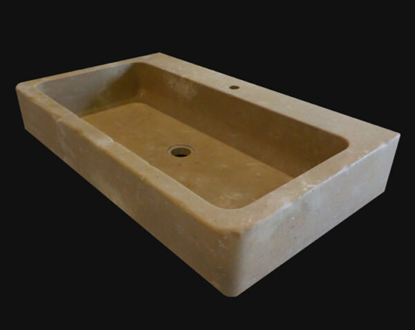 Evier en pierre Bonnieux 1 bac - 100 x 60 x 15 - Lanvignes Antiquaire - COMPTOIR DES PIERRES – Image 3