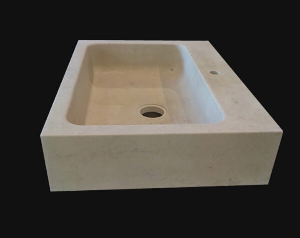 Evier en pierre 1 bac Aigues - 100 x 60 x 15 - Charmot Clair Adouci - COMPTOIR DES PIERRES – Image 5