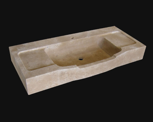 Evier massif Corton 1 bac - 140 x 65 x 15 - Lanvignes Antiquaire - COMPTOIR DES PIERRES – Image 3