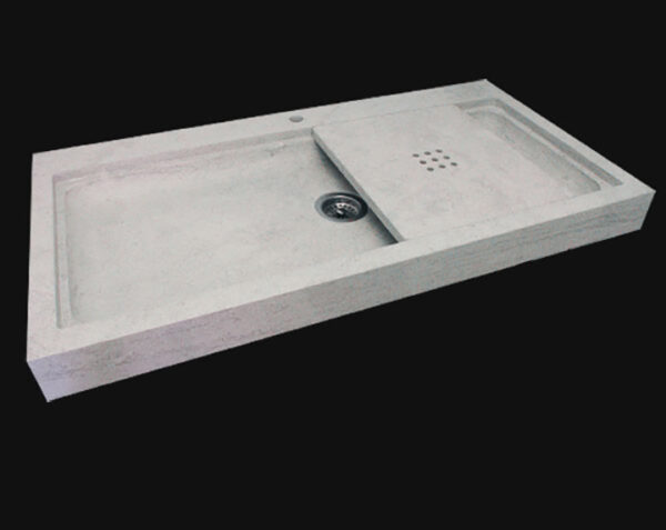 Evier en pierre Ménerbes 1 bac - 90 x 60 x 10 - Charmot Doré Adouci - COMPTOIR DES PIERRES – Image 3