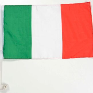 Drapeau de voiture Drapeau de voiture Drapeau d'Italie avec support pour vitre latérale 30x45cm -
