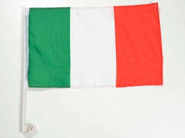 Drapeau de voiture Drapeau de voiture Drapeau d'Italie avec support pour vitre latérale 30x45cm -