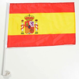 Drapeau de voiture Drapeau de voiture Drapeau d'Espagne avec support pour vitre latérale 30x45cm -