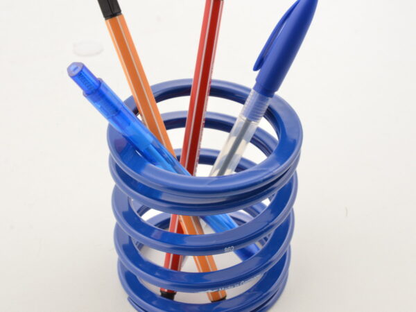 Porte-stylo FK abaissant la boîte à stylos à ressort racing design bleu - – Image 2