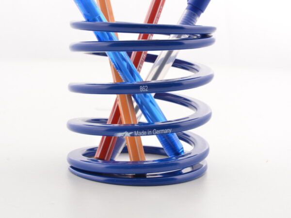 Porte-stylo FK abaissant la boîte à stylos à ressort racing design bleu - – Image 3
