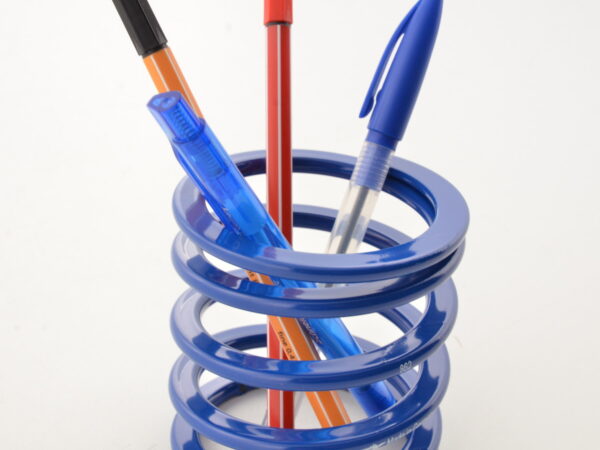 Porte-stylo FK abaissant la boîte à stylos à ressort racing design bleu - – Image 4