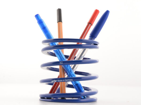Porte-stylo FK abaissant la boîte à stylos à ressort racing design bleu - – Image 6