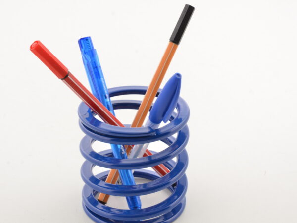 Porte-stylo FK abaissant la boîte à stylos à ressort racing design bleu - – Image 7