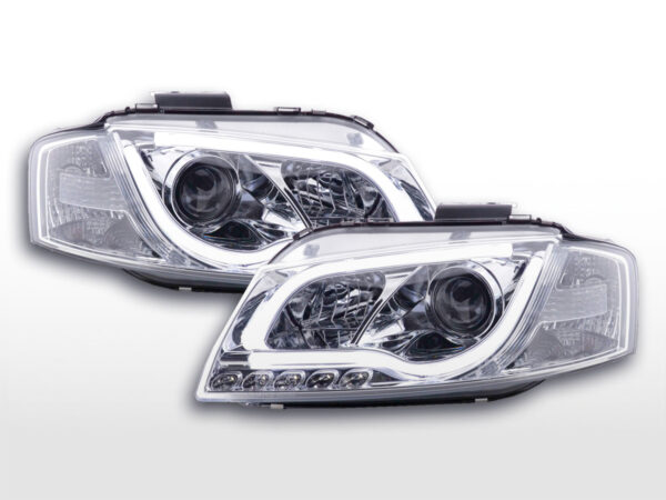 Phare Daylight LED DRL look Audi A3 type 8P / 8PA 03-08 chrome -