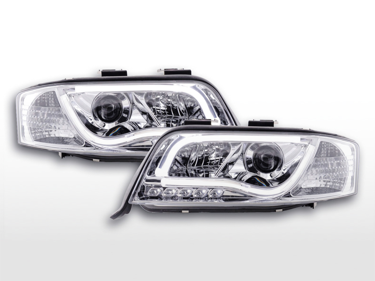 Phare Daylight à LED DRL look Audi A6 type 4B 01-04 chromé pour conduite à droite -