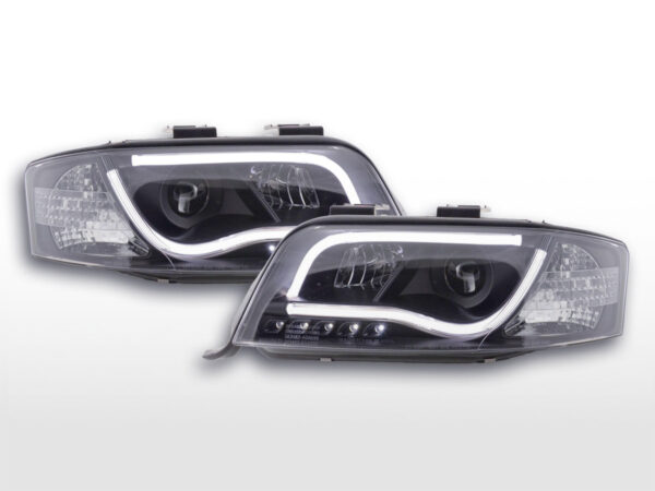 Phare Daylight LED DRL look Audi A6 type 4B 01-04 noir pour conduite à droite -