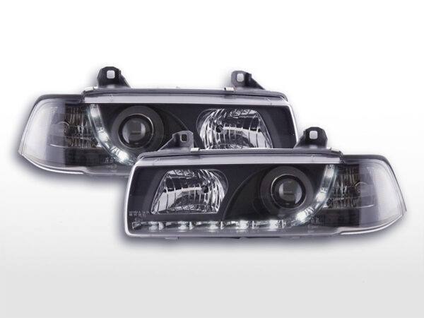 Phare Daylight LED Feux de jour à LED BMW Série 3 E36 Coupé 92-99 noir -