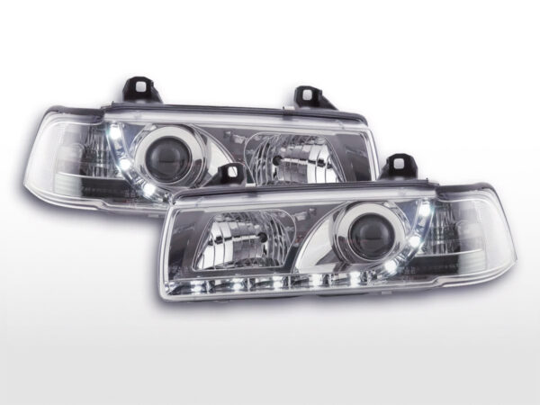 Phares Daylight Feux de jour à LED BMW Série 3 E36 berline 92-98 chrome -
