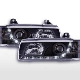 Phares Daylight Feux de jour à LED BMW Série 3 E36 berline 92-98 noir -