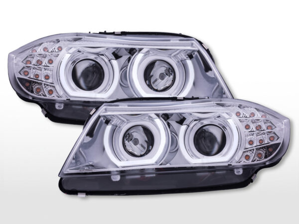 Phares diurnes avec feux de position LED BMW Série 3 E90/E91 2005-2012 chromé -