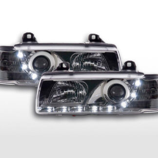 Phares Daylight Feux de jour à LED BMW Série 3 E36 Limo / Touring chromé pour conduite à droite -