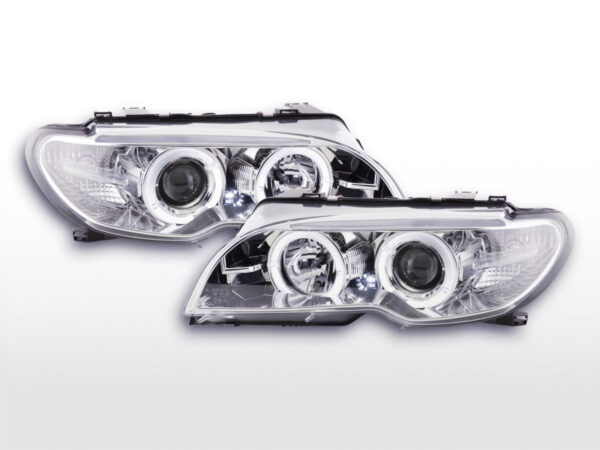 Phares pour BMW Série 3 E46 Coupé / Cabrio 03-05 chrome -
