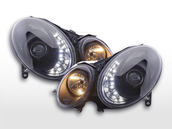 Phare Daylight LED DRL look Mercedes Classe E 211 02-06 noir -