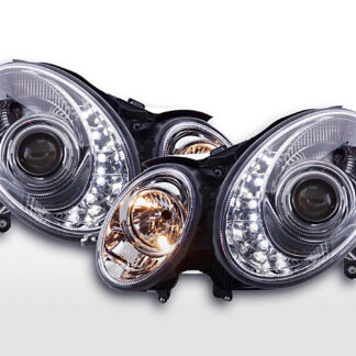 Phare Daylight LED DRL look Mercedes Classe E 211 02-06 chrome -