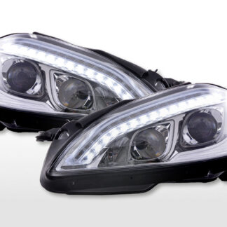 Phare Daylight LED DRL look Mercedes-Benz Classe S (221) 05-09 chrome -