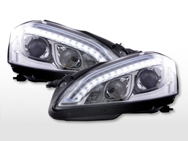Phare Daylight LED DRL look Mercedes-Benz Classe S (221) 05-09 chrome -